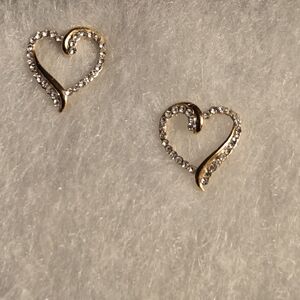 14k Over Silver Heart Shaped Earrings